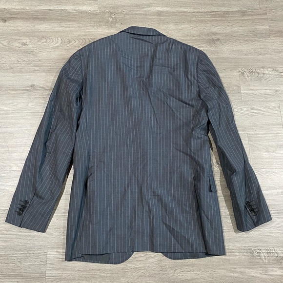 Men’s Ermenegildo Zegna Blue Pinstripe Two Button Blazer Suit Jacket Trofeo 600 - Picture 4 of 8